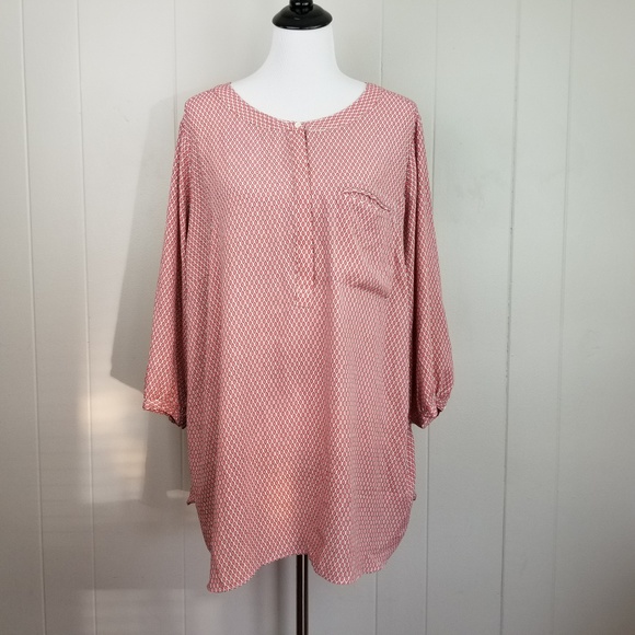 Premise Tops - Premise Studio Coral Plus Size Tunic 2X